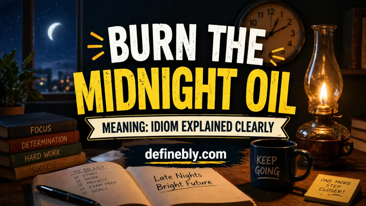 burn the midnight oil meaning
