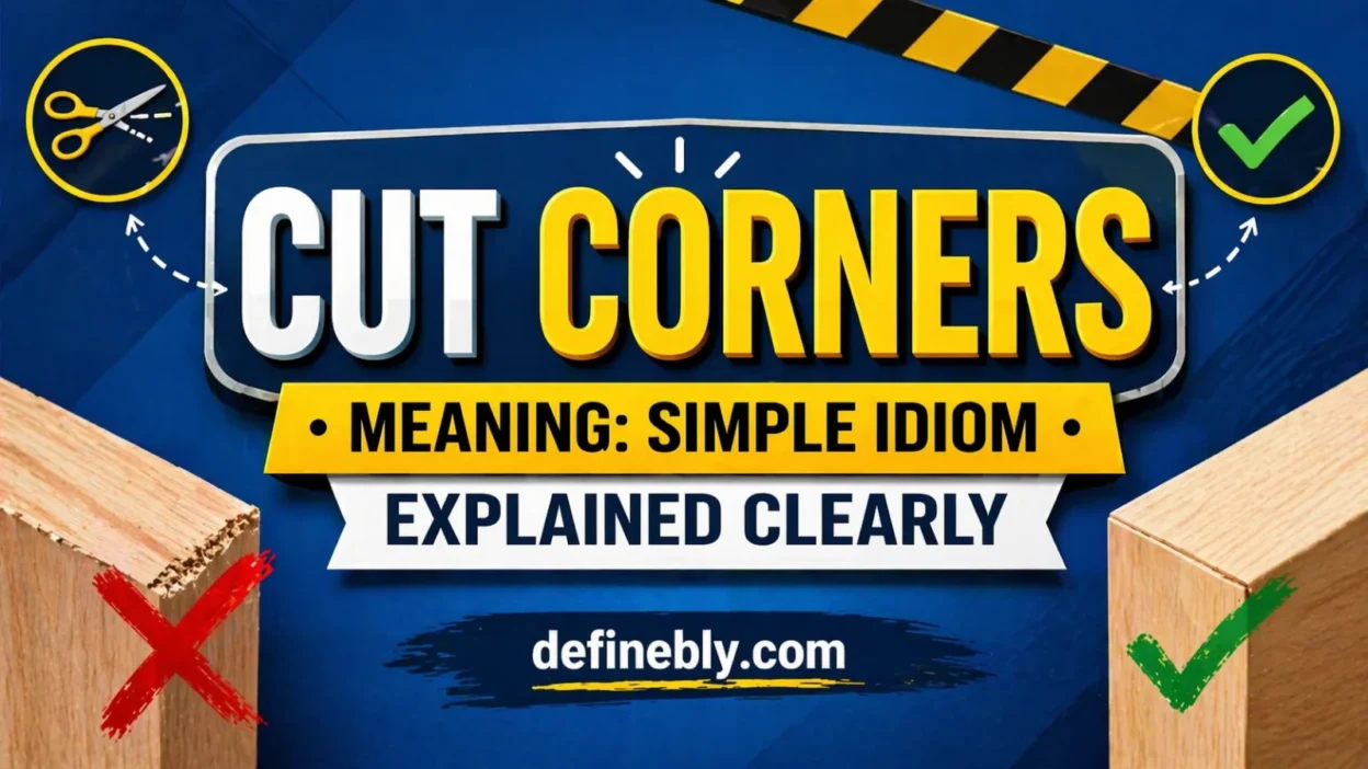 cut corners meaning