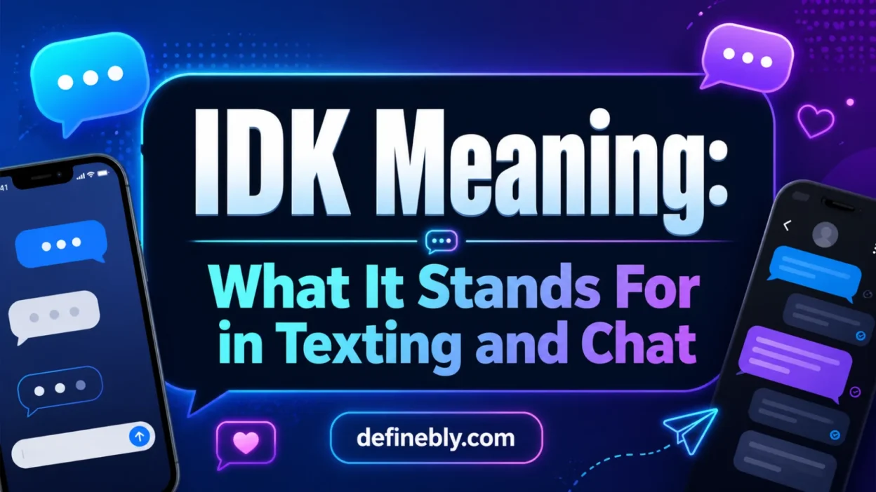 idk meaning