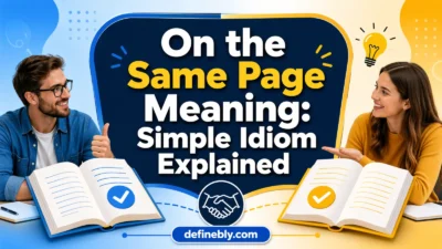 on the same page meaning