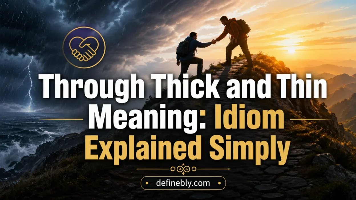 through thick and thin meaning