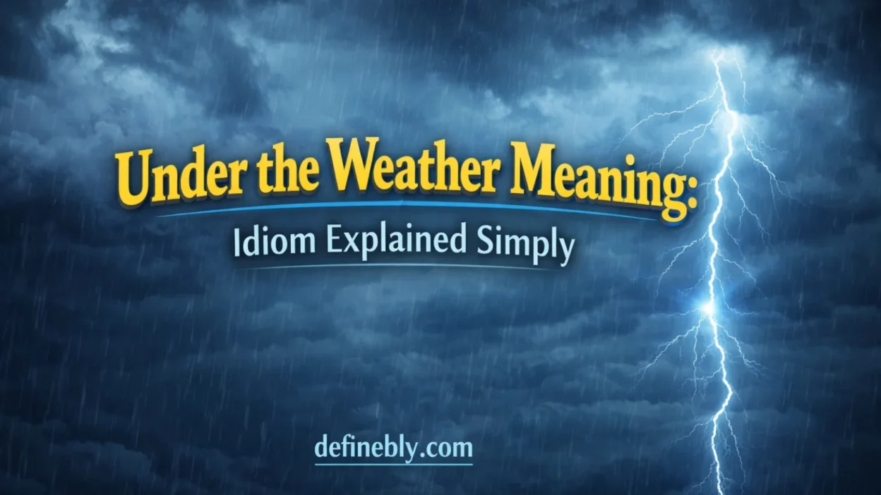 under the weather meaning