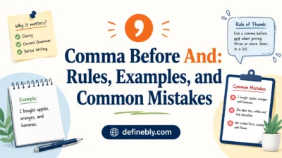 comma before and