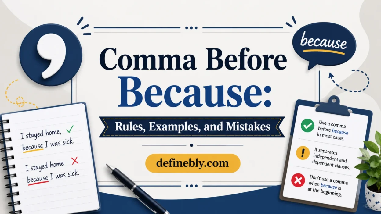 comma before because