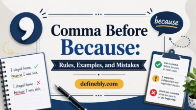 comma before because