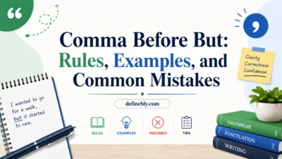 comma before but