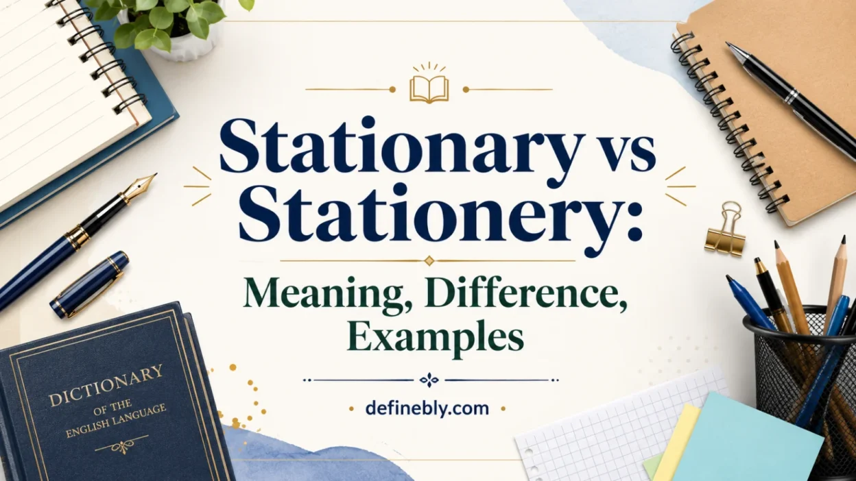 stationary vs stationery