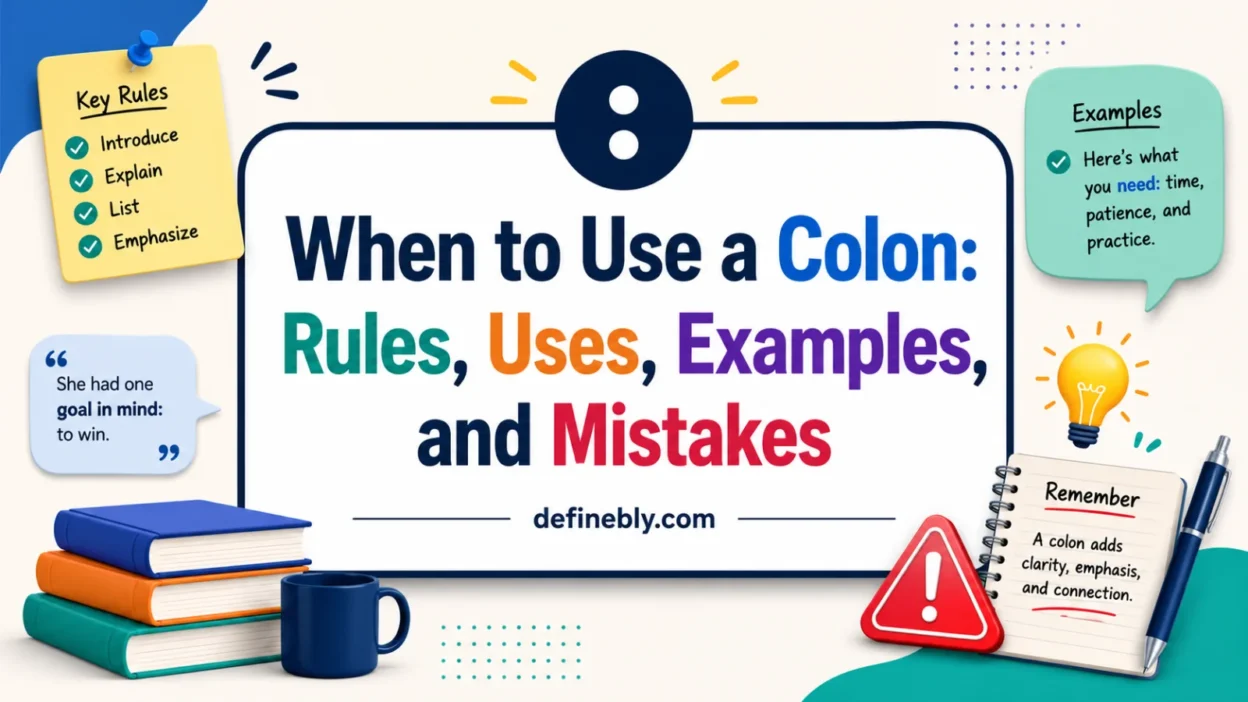 when to use a colon