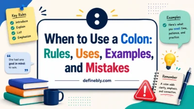 when to use a colon