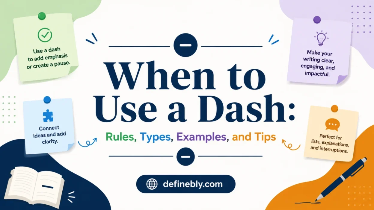 when to use a dash