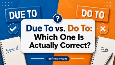 due to vs do to