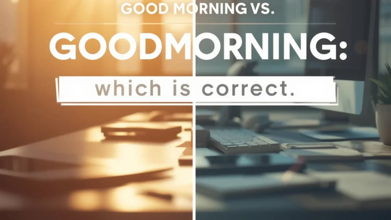 good morning vs goodmorning