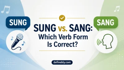 sung vs sang